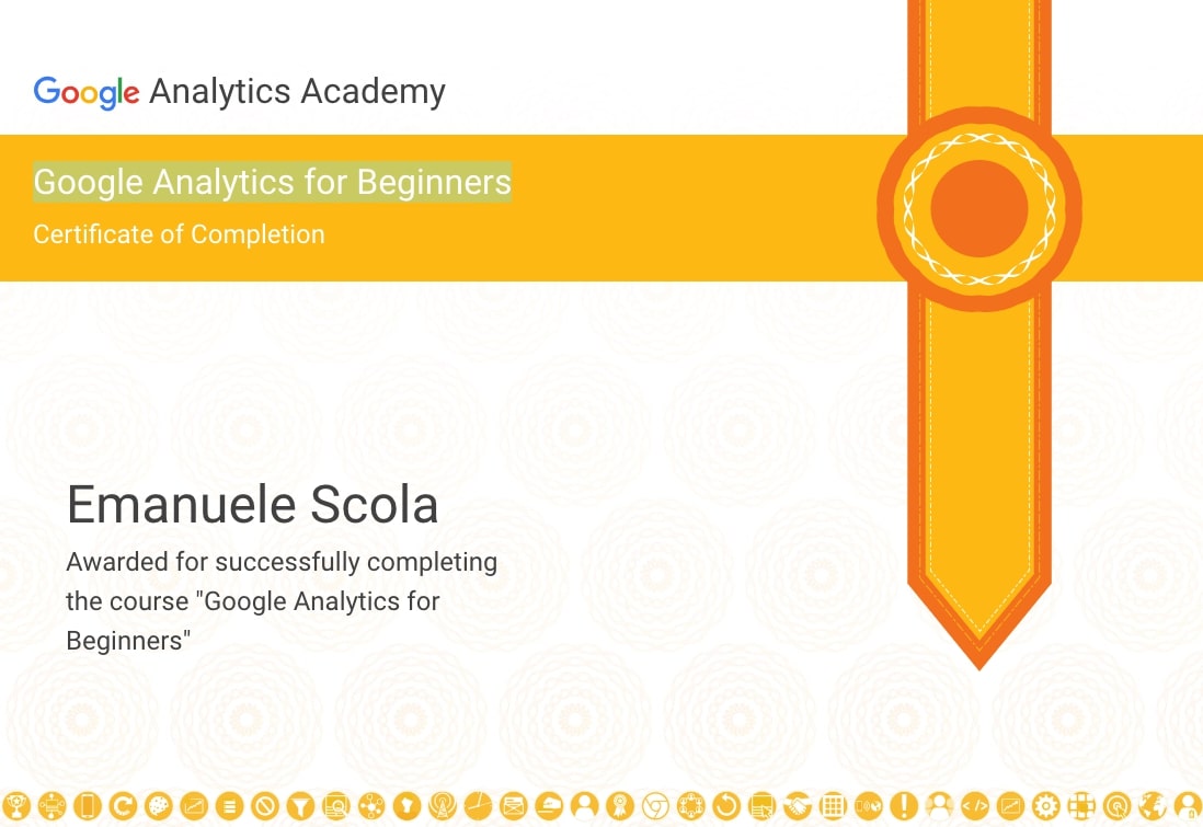Google Analytics for Beginners certificate